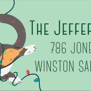 Cats in Trouble Holiday Return Address Label