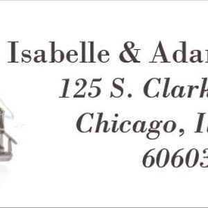 Winter Toile Holiday Return Address Label