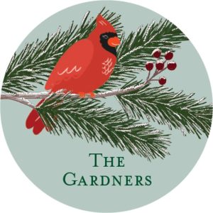 Winter Birds Personalized Stickers