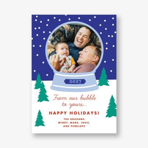 Snow Bubble Holiday Photo Card