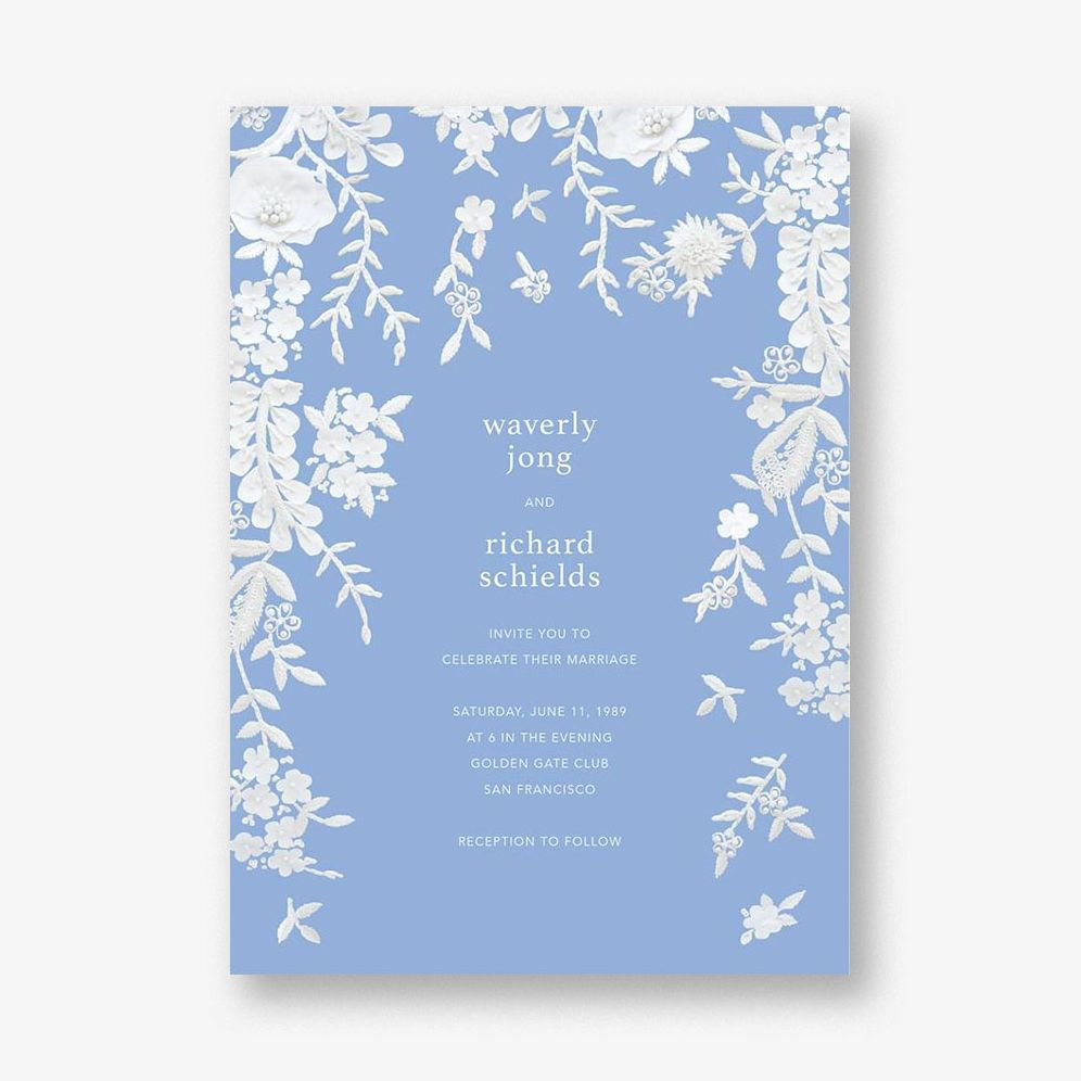 Fleurs d'Alençon Wedding Invitation