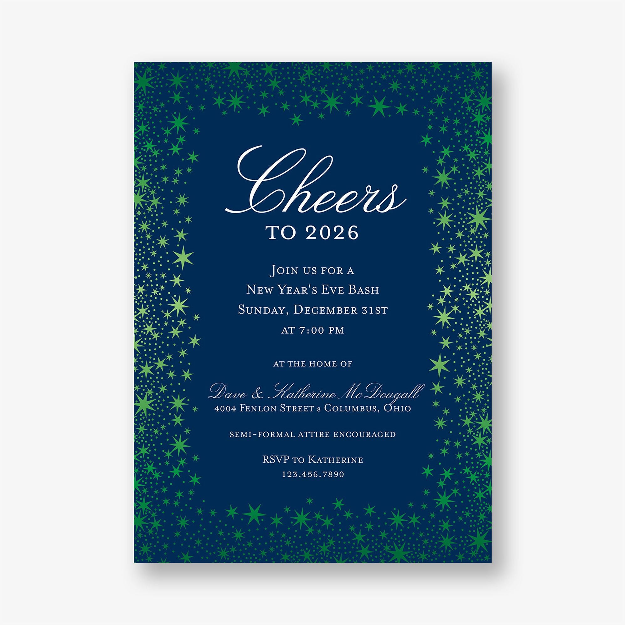 Star Border Foil Party Invitation - Image 5