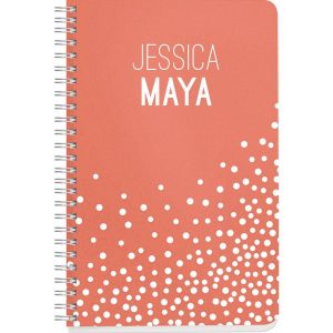 White Confetti Custom Journal