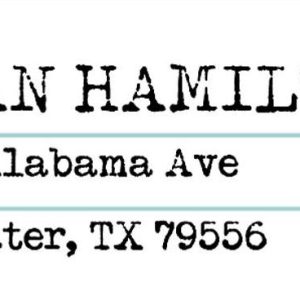 Lined Paper Return Address Label