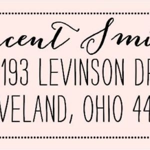 Blush Calligraphy Return Address Label