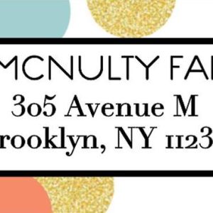 Big Confetti Holiday Return Address Label
