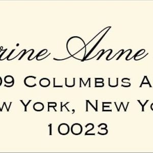 Classic Script Return Address Label