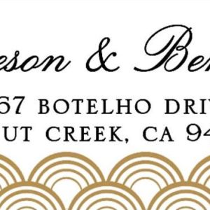 Gold Scallops Return Address Label