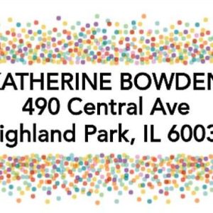 Colorful Confetti Return Address Label