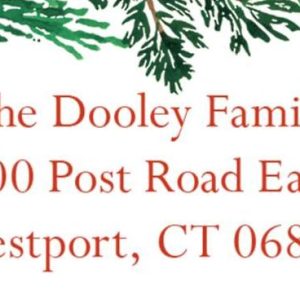 Pine Wreath Return Address Label