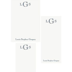 Woodcut Monogram Mixed Personalized Notepads