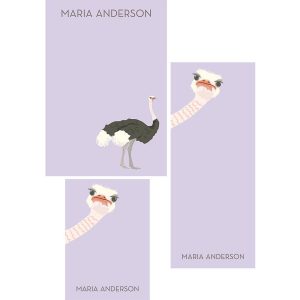 Ostrich Mixed Personalized Notepads