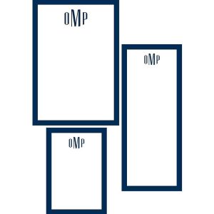 Border Monogram Mixed Personalized Notepads