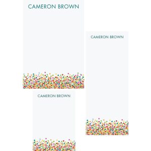 Colorful Confetti Mixed Personalized Notepads