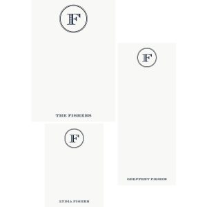 Escorial Circle Monogram Mixed Personalized Notepads