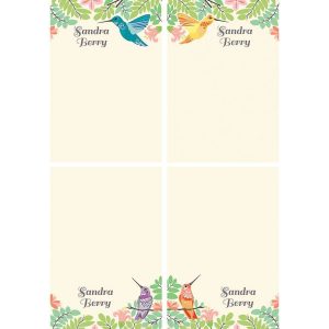 Hummingbirds Personalized Notepad Set