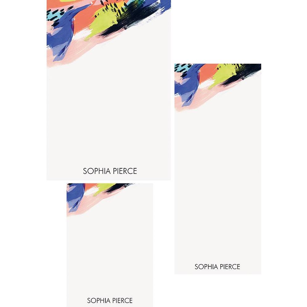Watercolor Brush Mixed Personalized Notepads