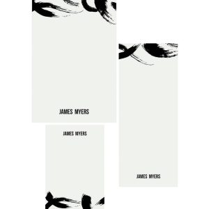 Black Brush Mixed Personalized Notepads