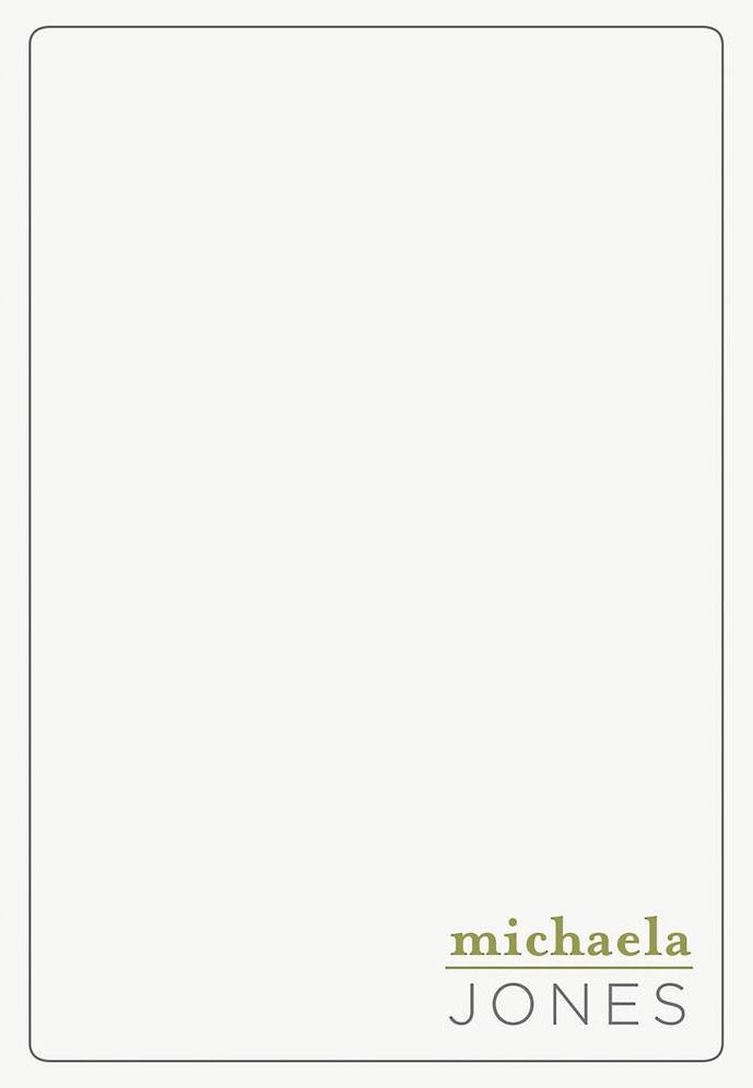 Minimalist Moss Personalized Notepads