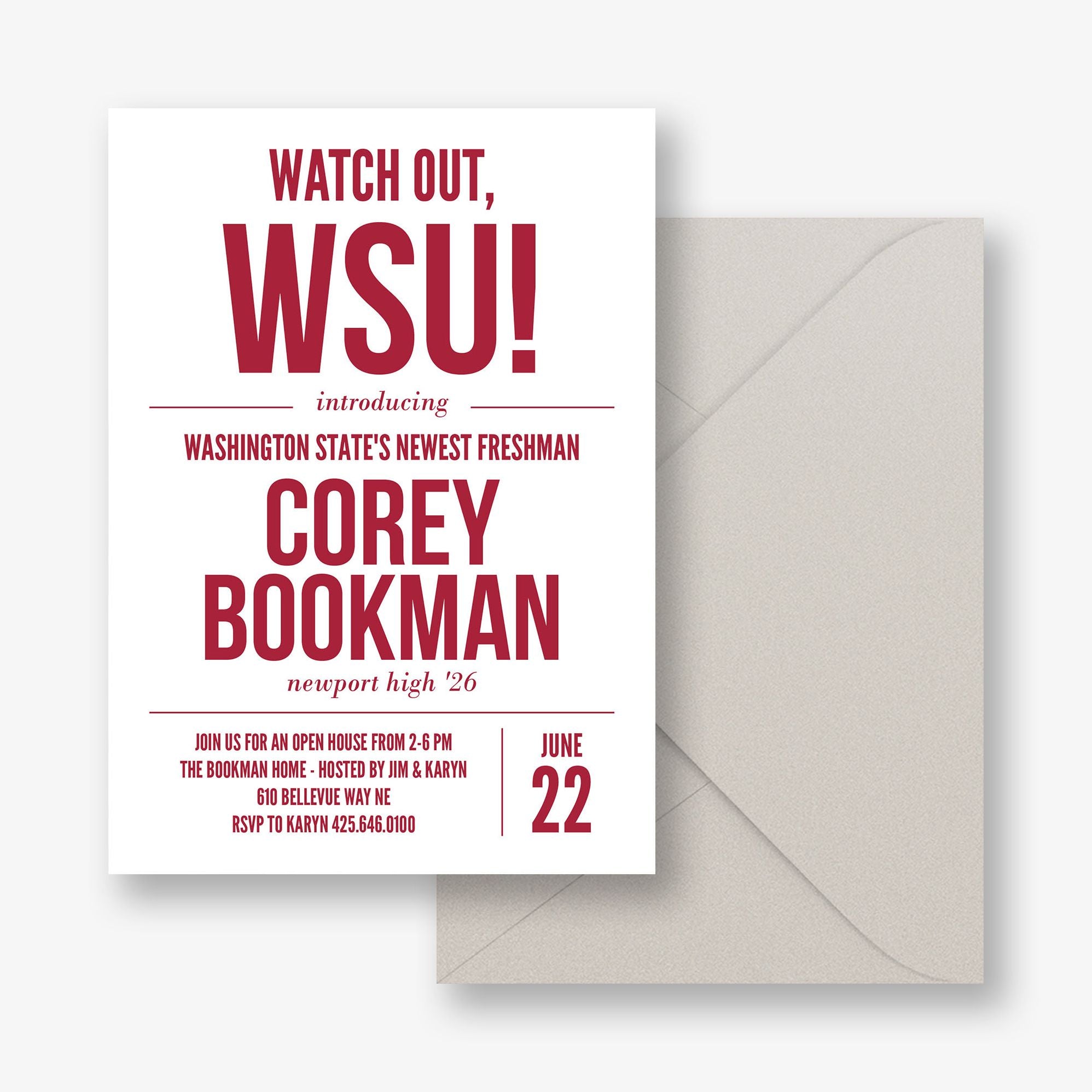 Watch Out Graduation Party Invitation - Image 2