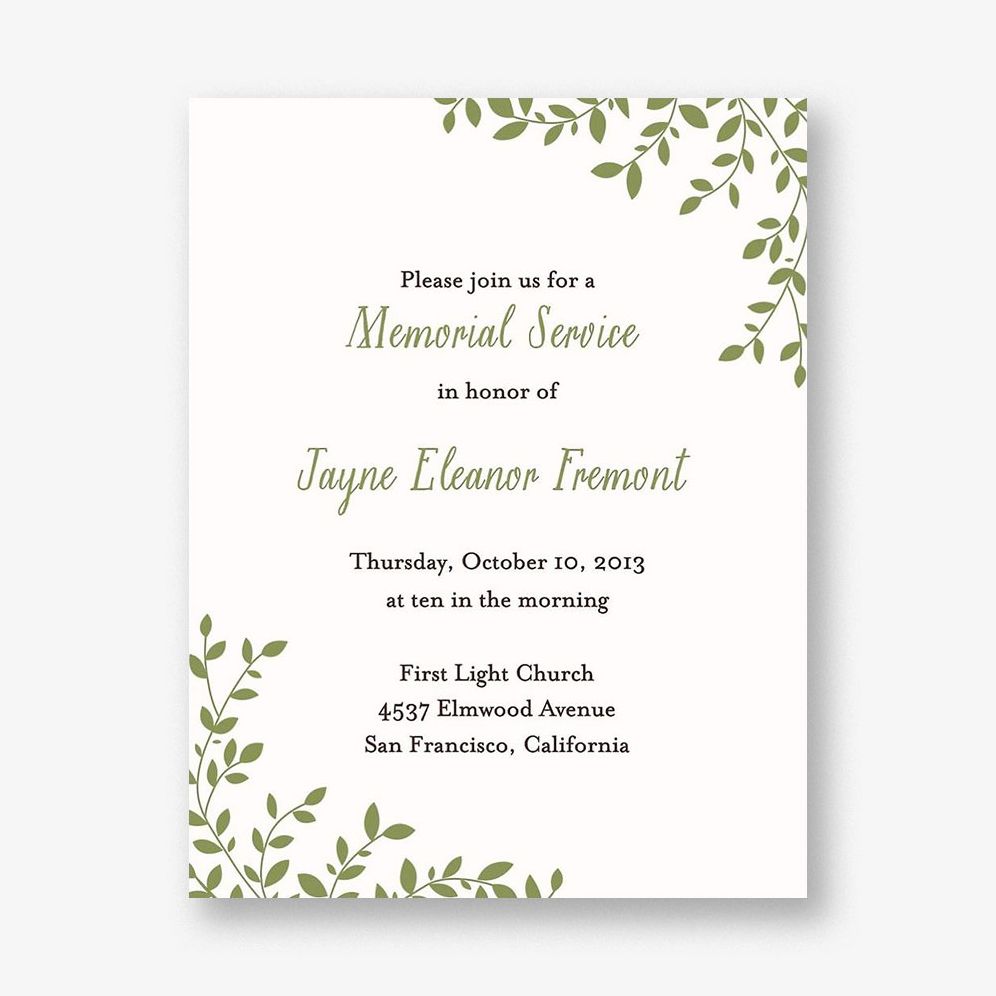 Leaves Invitation