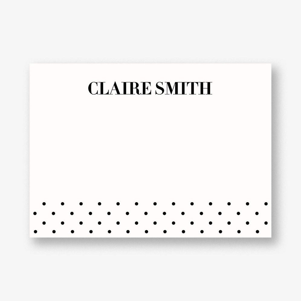 Black Dots A6 Stationery