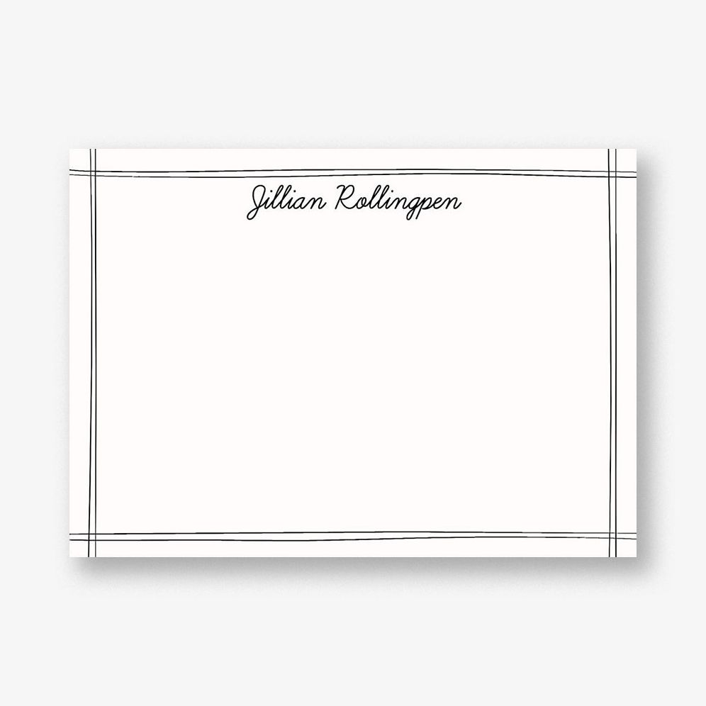 Border Lines A6 Stationery