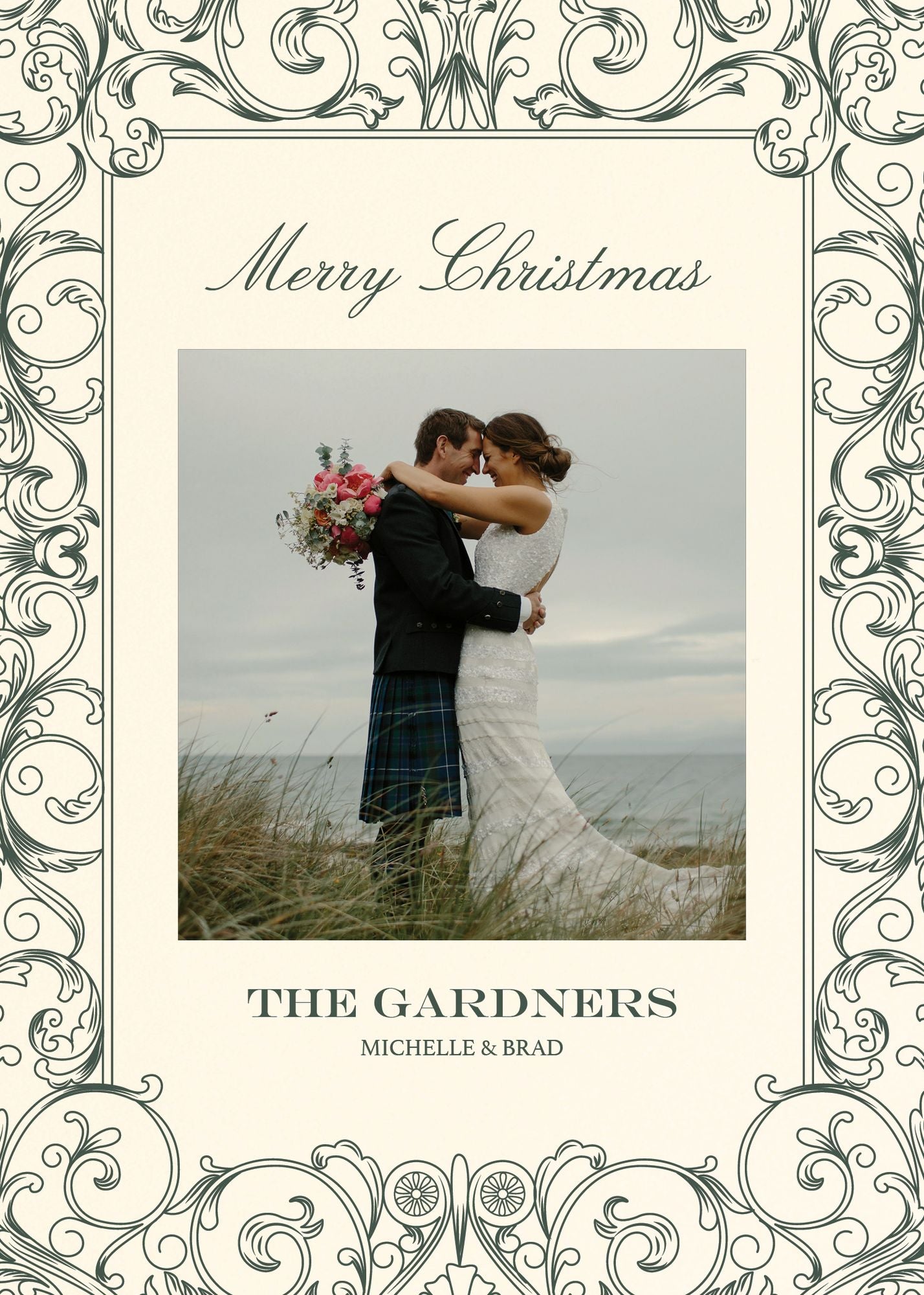 Baroque Holiday Photo Card - Image 2