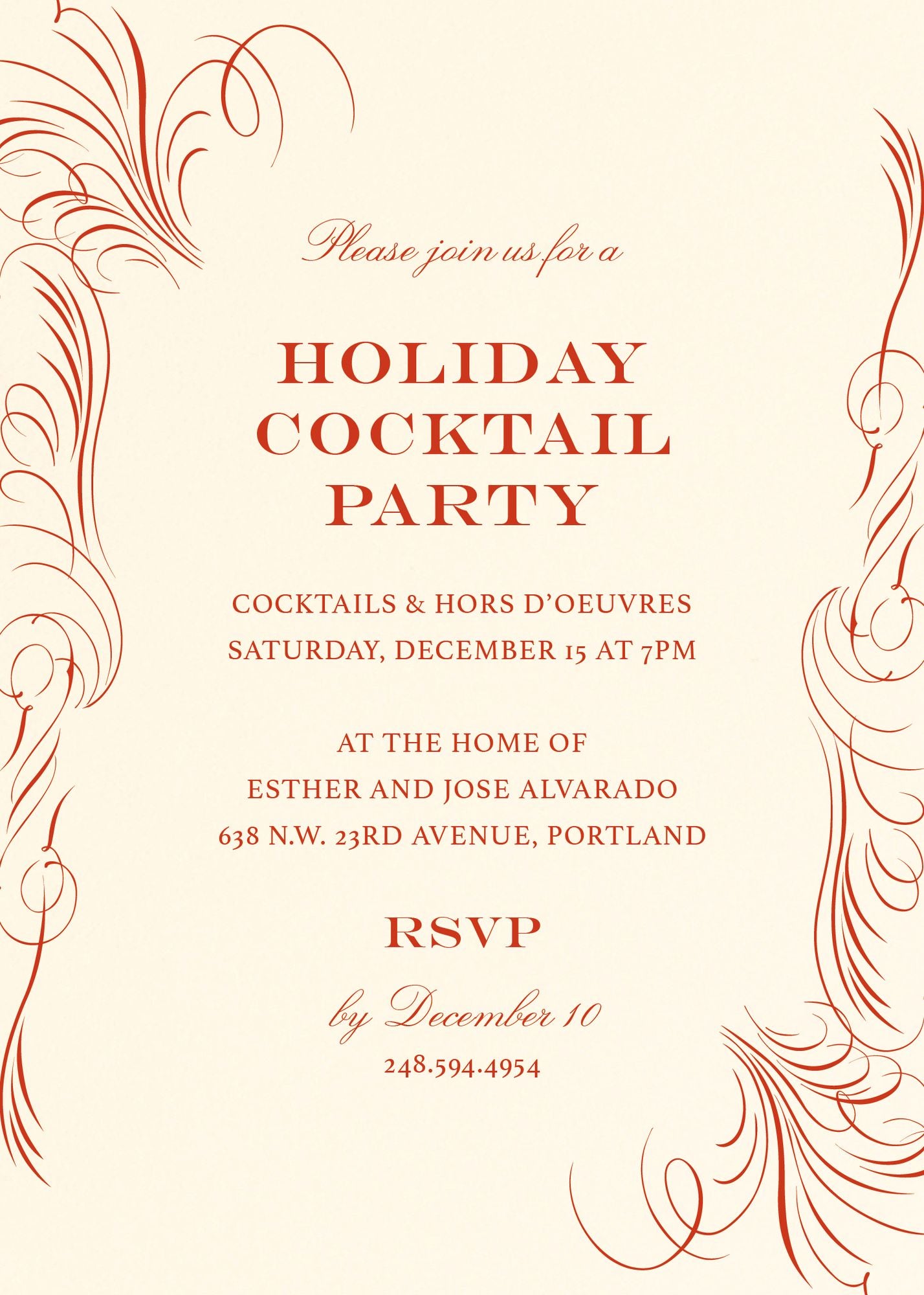 Flourish Holiday Party Invitation - Image 2