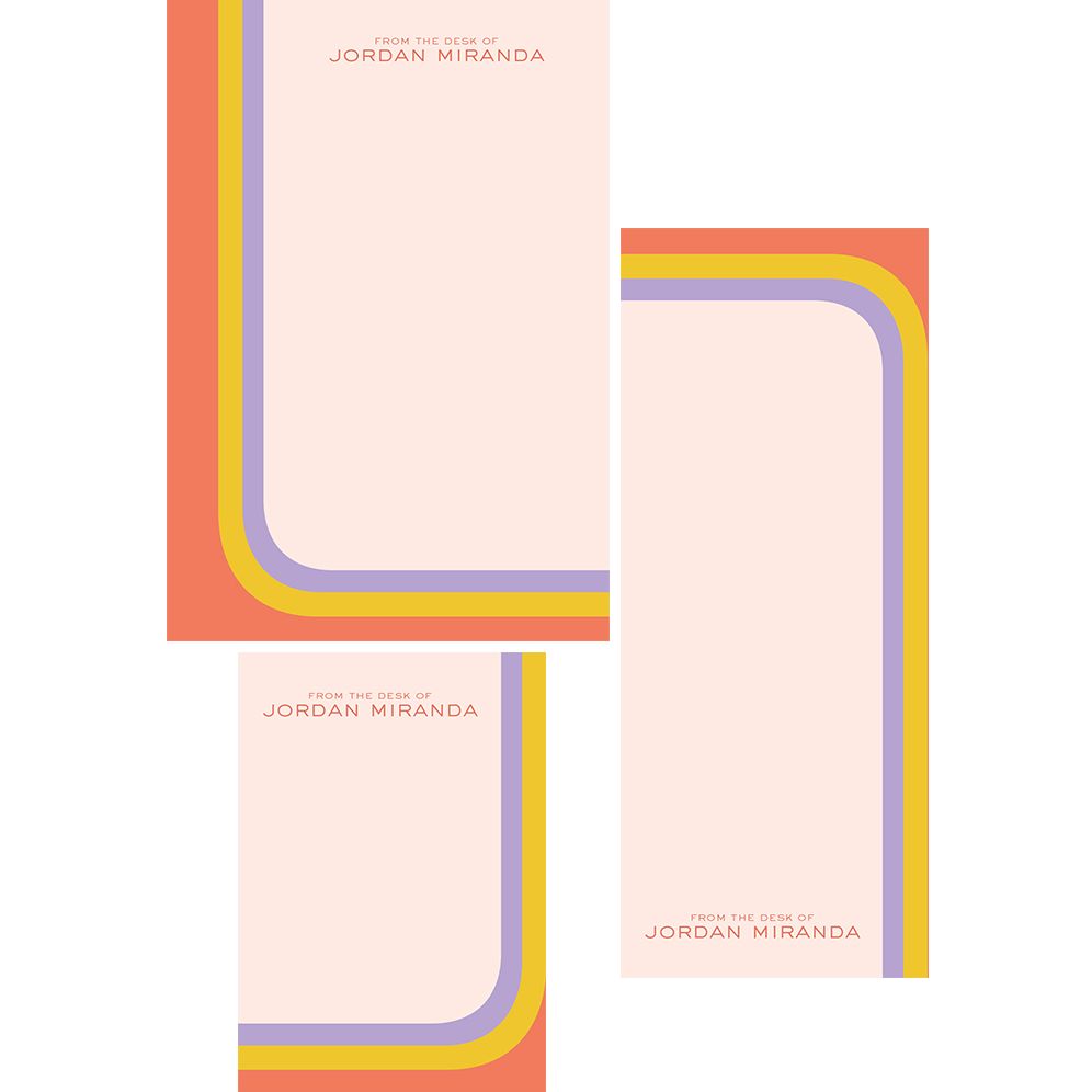 Retro Curves Mixed Personalized Notepads - Image 2
