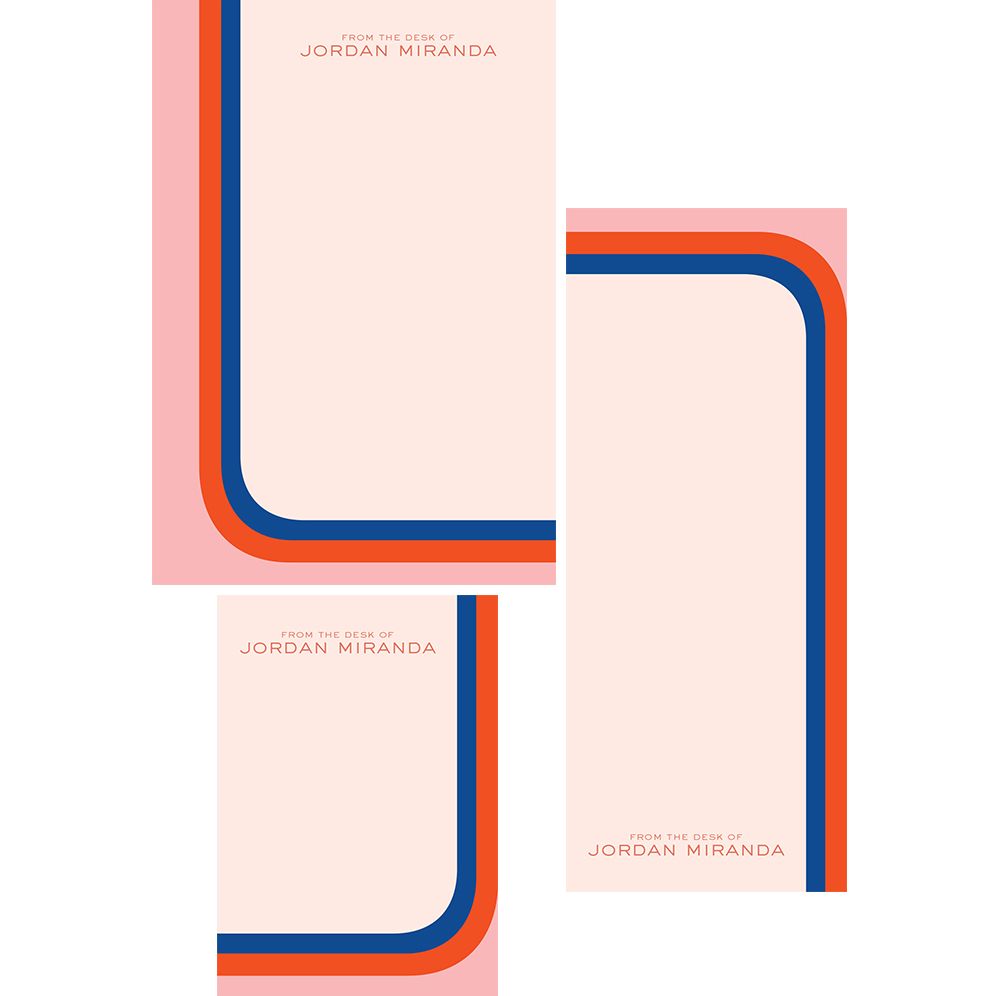 Retro Curves Mixed Personalized Notepads - Image 3