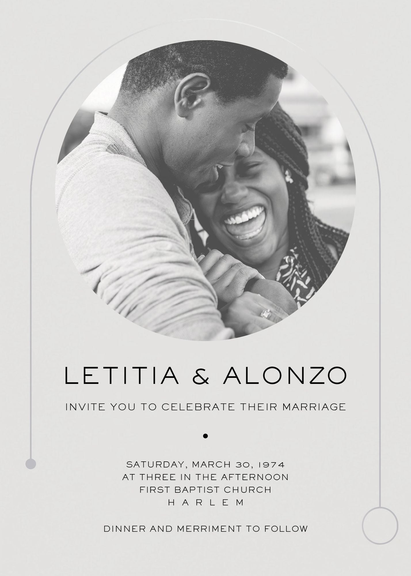 Destiny Photo White Wedding Invitation - Image 2