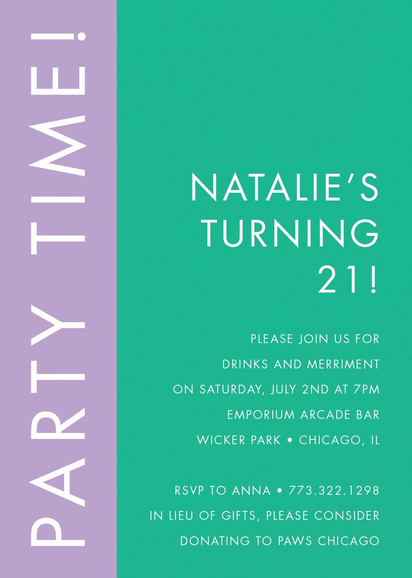Colorful Colorblock Party Invitation - Image 2