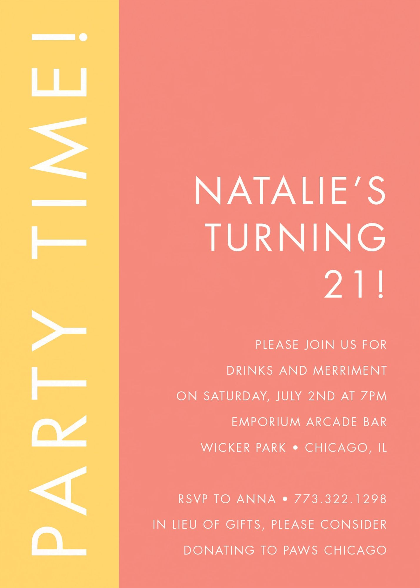 Colorful Colorblock Party Invitation - Image 3
