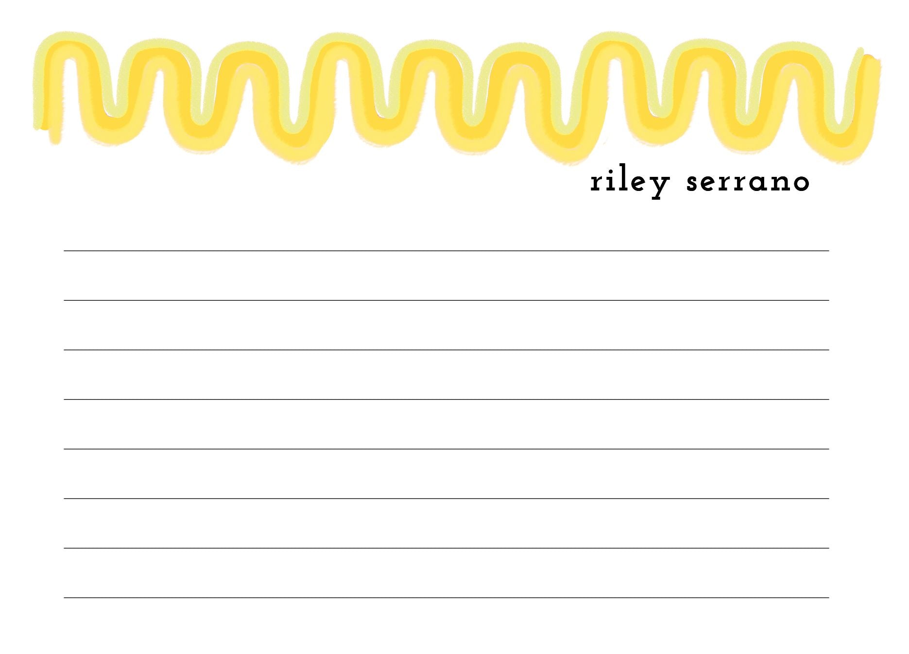 Doodle Wave Pastel Stationery - Image 2