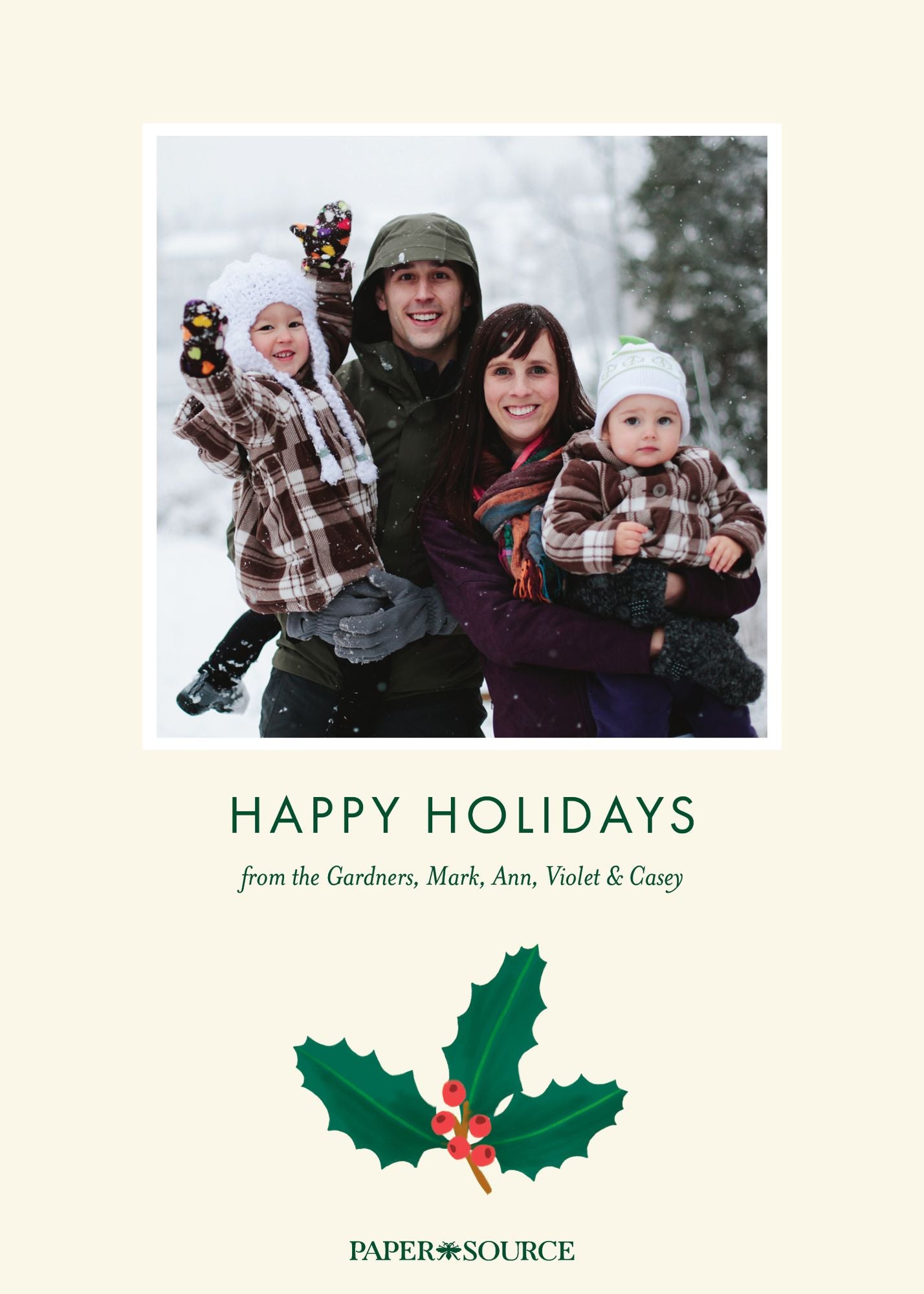 Joy Botanical Holiday Photo Card - Image 2