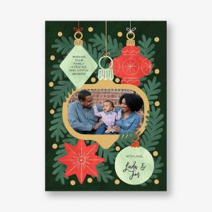 Christmas Bulbs Holiday Photo Card