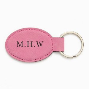 Monogram Bow Pink Key Fob