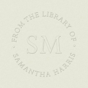 Timeless Monogram Custom Embosser Plate with Embossing Tool