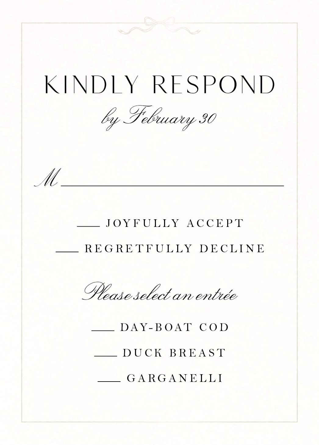 Bow Border Foil Response Card - Image 3