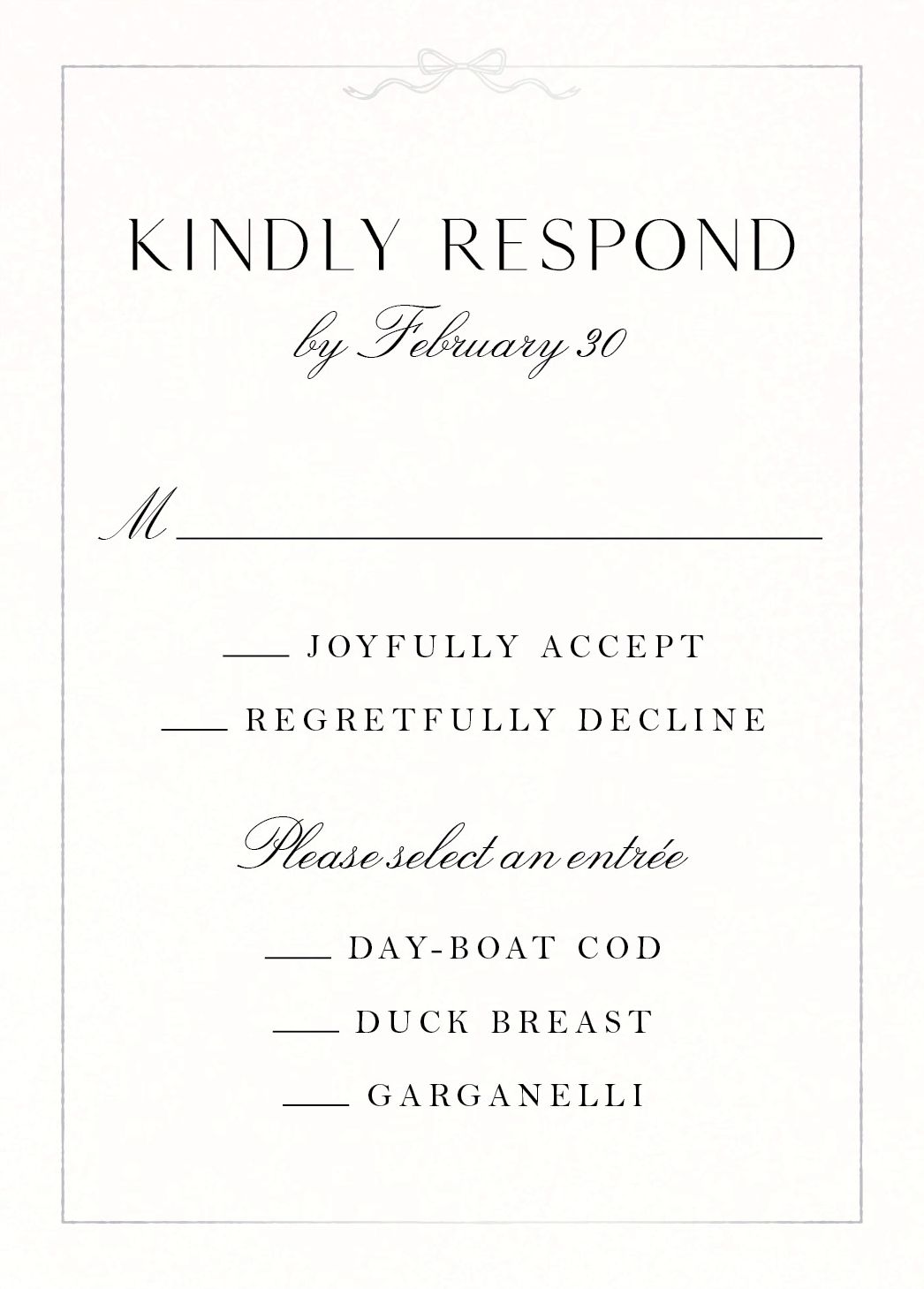 Bow Border Foil Response Card - Image 4