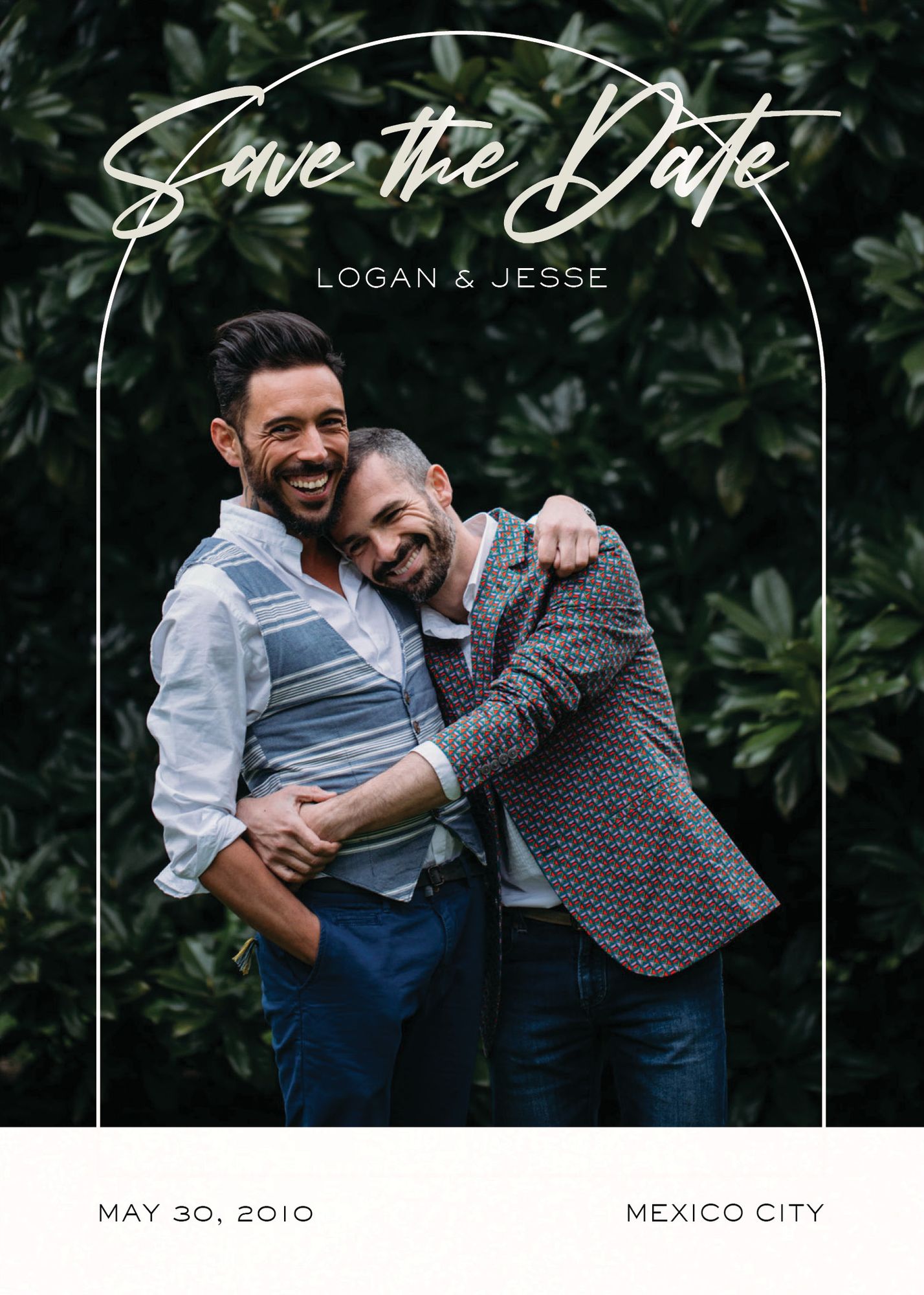 Slender Arch Foil Save the Date Card - Image 2
