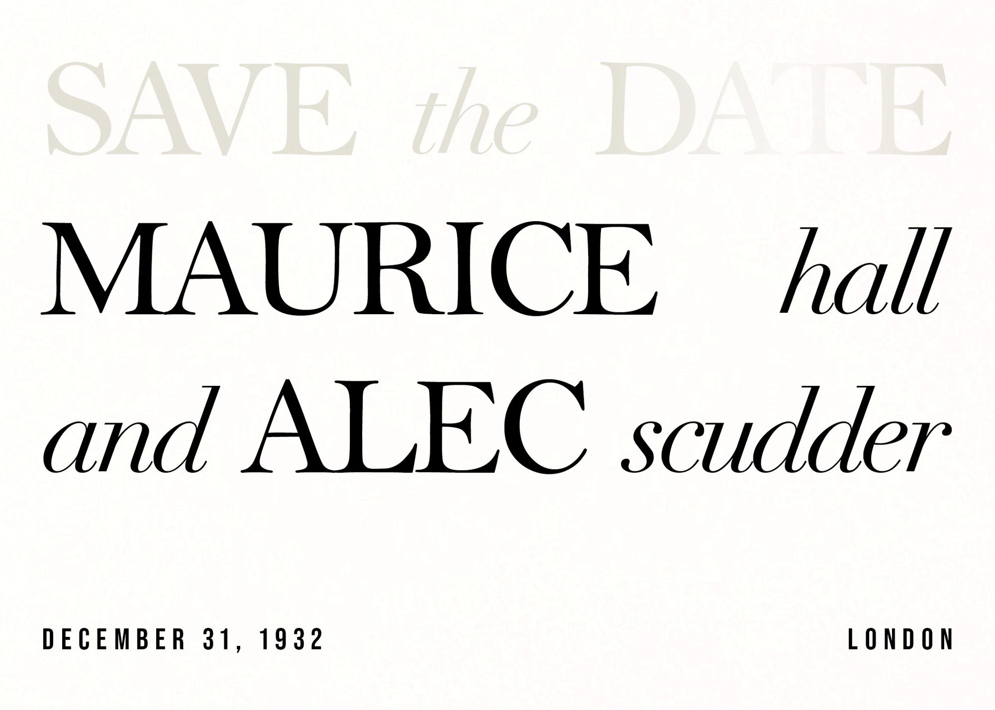 In Writing Foil Save the Date Card - Image 2
