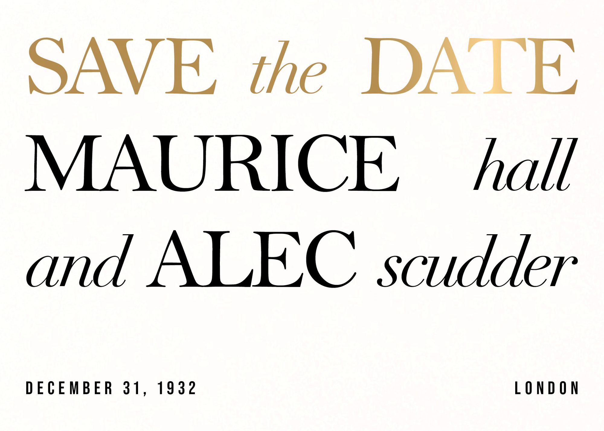 In Writing Foil Save the Date Card - Image 3