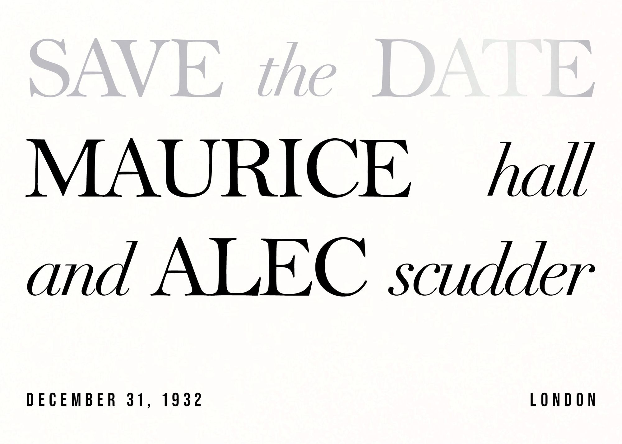 In Writing Foil Save the Date Card - Image 4