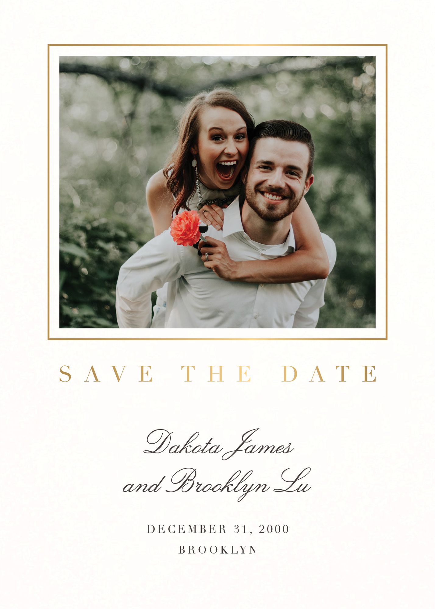 This Moment Foil Save the Date Card - Image 3