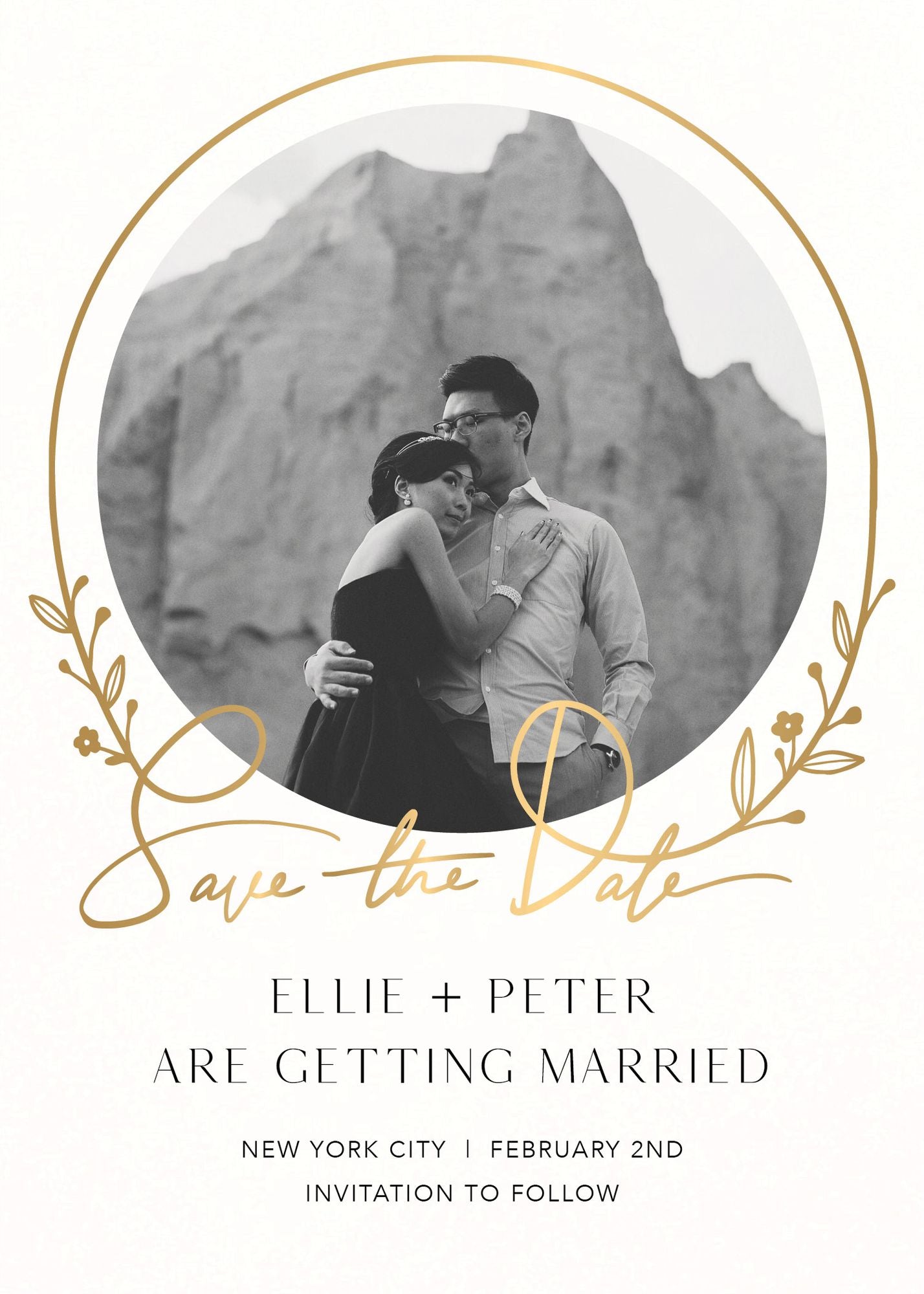 Auréole Foil Save the Date Card - Image 3