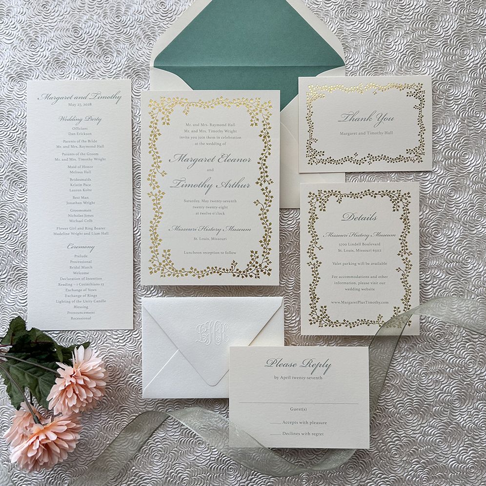 English Ivy Wedding Invitation - Image 2