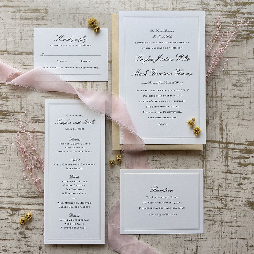 Timeless Elegance Wedding Invitation - Image 2