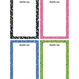 Retro Composition Personalized Notepad Set